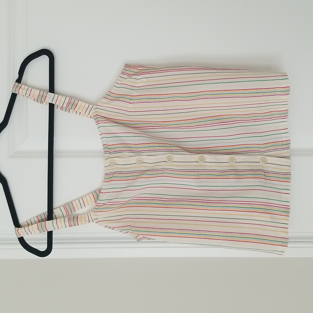 Madewell NWOT striped button down tank size Medium